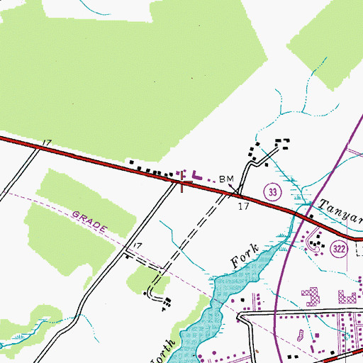 Topographic Map of North Glenwood, MD