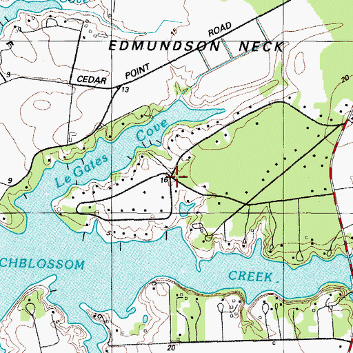 Topographic Map of Oaklands, MD