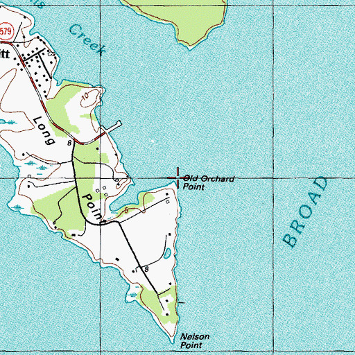 Topographic Map of Old Orchard Point, MD