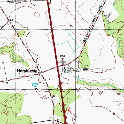 Topographic Map of Old Whitemarsh Church (historical), MD