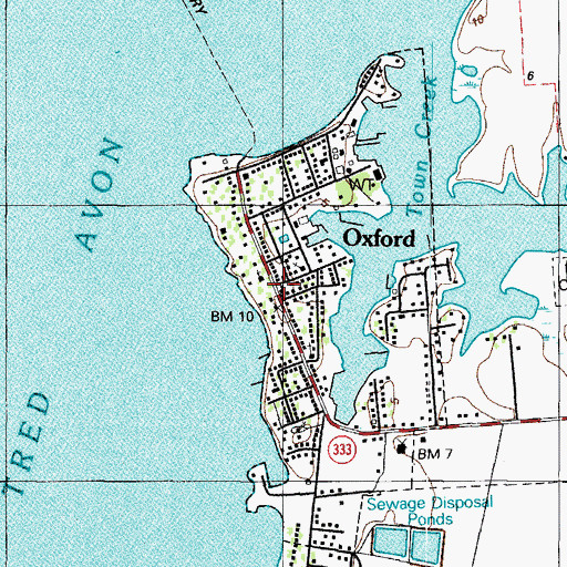 Topographic Map of Oxford Museum, MD