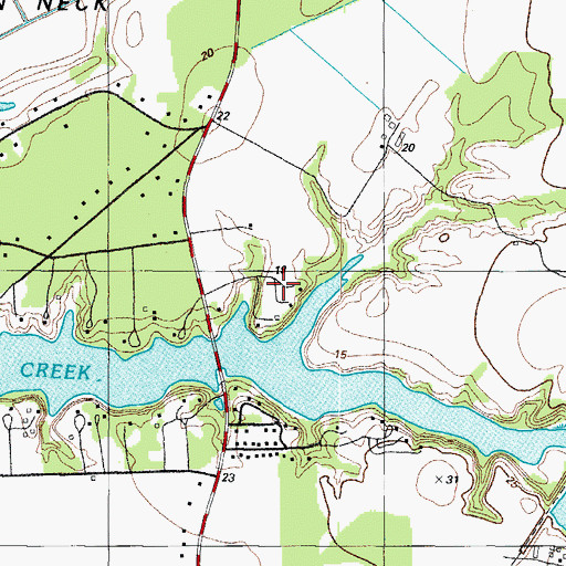 Topographic Map of Peachblossom, MD