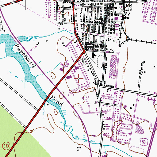 Topographic Map of Pennsfield, MD