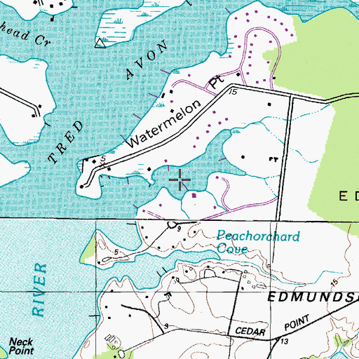 Topographic Map of Platers Cove, MD
