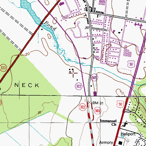 Topographic Map of Poplar Hill, MD