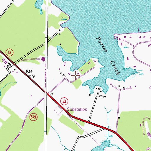 Topographic Map of Porters Pride, MD