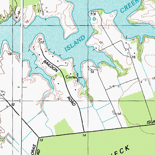 Topographic Map of Rattlesnake Point Cemetery, MD