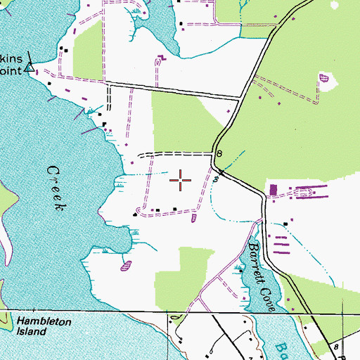 Topographic Map of Rays Point, MD