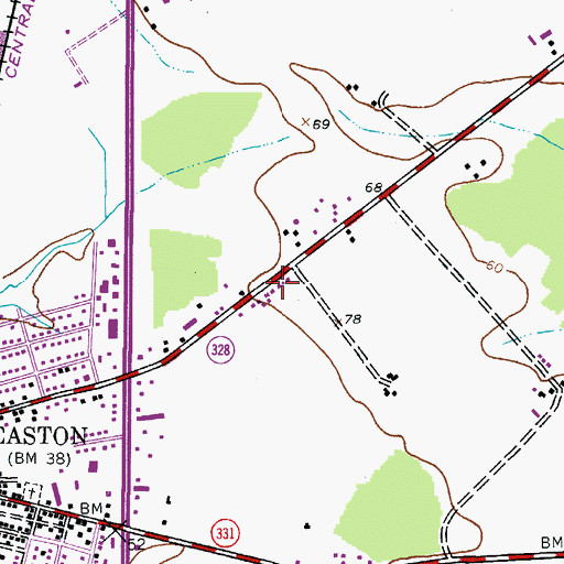 Topographic Map of Rice Land, MD