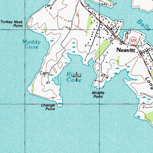 Topographic Map of River Cove, MD