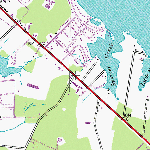 Topographic Map of Riverside, MD