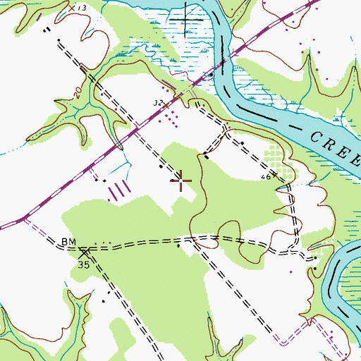 Topographic Map of Ross Farm Woods, MD