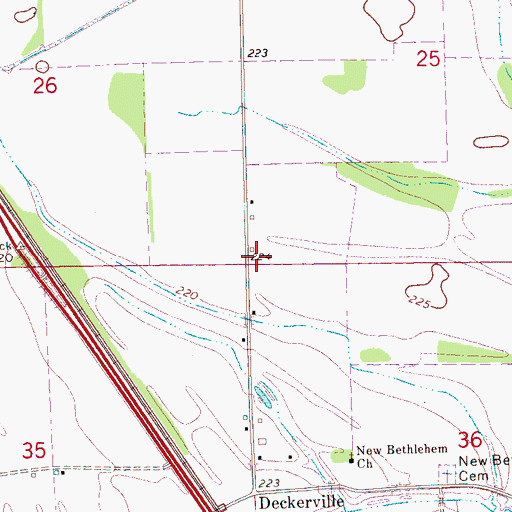 Topographic Map of Wesley Temple (historical), AR