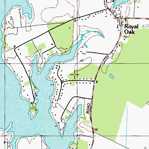 Topographic Map of Royal Acres, MD