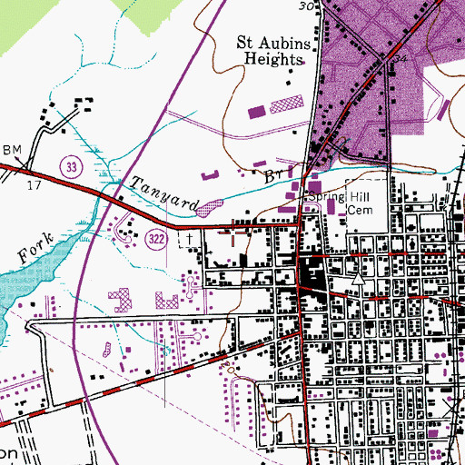 Topographic Map of Saint Marks Church Home for the Aged, MD