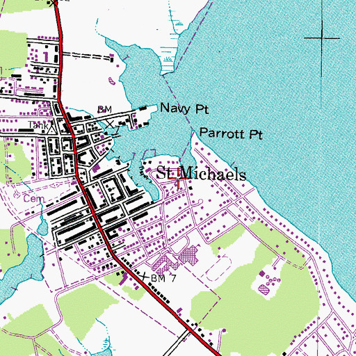 Topographic Map of Saint Michael Church of God in Christ, MD