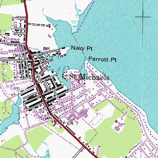Topographic Map of Saint Michael Church of God in Christ, MD
