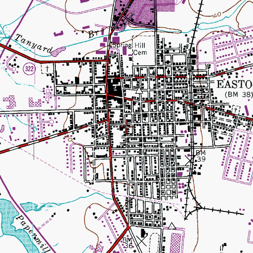 Topographic Map of Saint Peters Church, MD