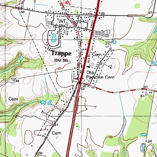 Topographic Map of Scotts United Methodist Church, MD