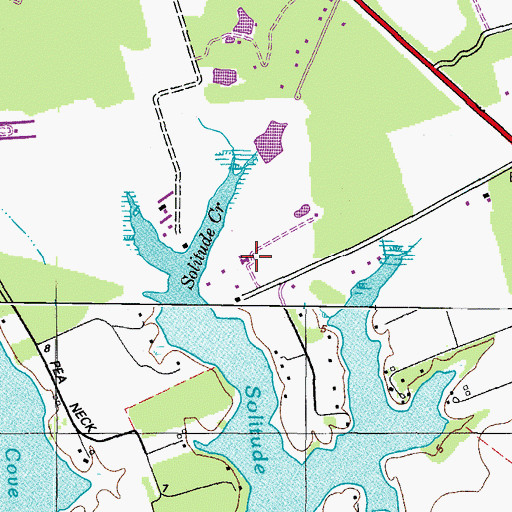 Topographic Map of Solitude, MD