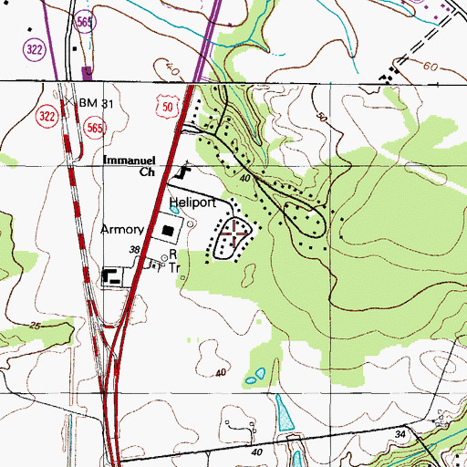 Topographic Map of South Beechwood, MD