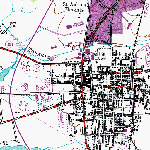 Topographic Map of Talbot Bible Church, MD