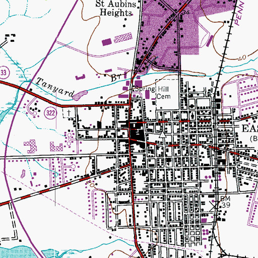 Topographic Map of Talbot County Courthouse, MD