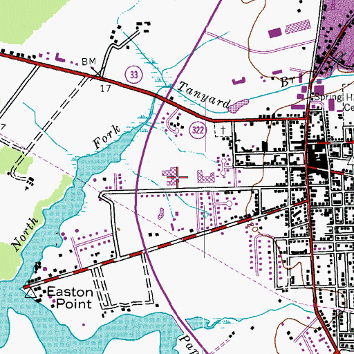 Topographic Map of Talbot County Vocational-Technical Center, MD