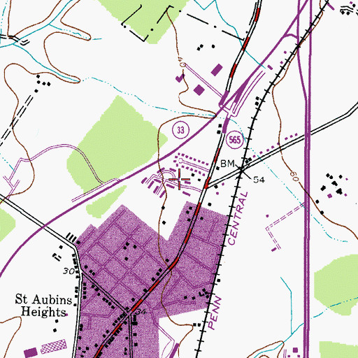 Topographic Map of Talbot Village, MD