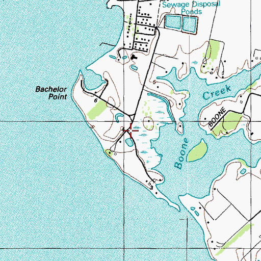 Topographic Map of The Bachelor Point Harbor, MD
