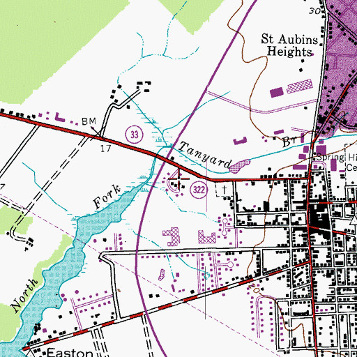 Topographic Map of Third Haven Heights, MD
