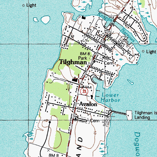 Topographic Map of Tilghman Elementary School, MD
