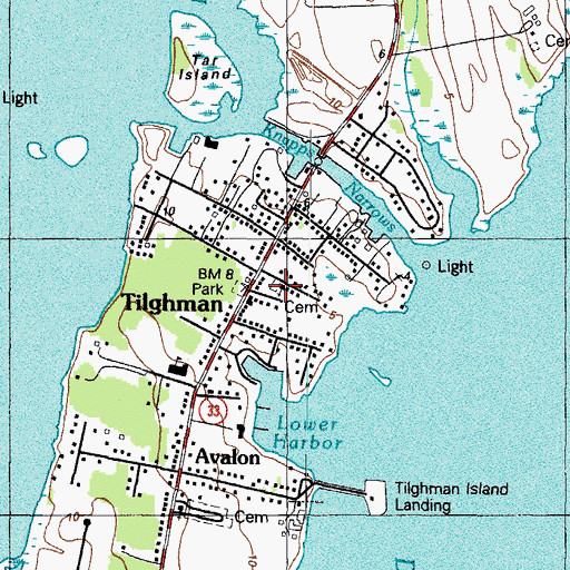 Topographic Map of Tilghman Island Cemetery, MD