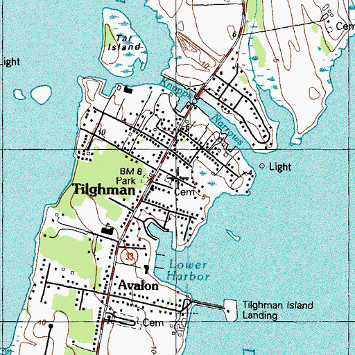 Topographic Map of Tilghman United Methodist Church, MD