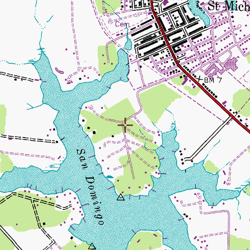 Topographic Map of Tricfield, MD
