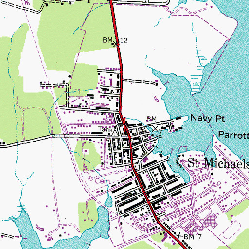 Topographic Map of Trinity African Methodist Episcopal Zion Church, MD