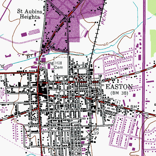 Topographic Map of Trinity Cathedral, MD