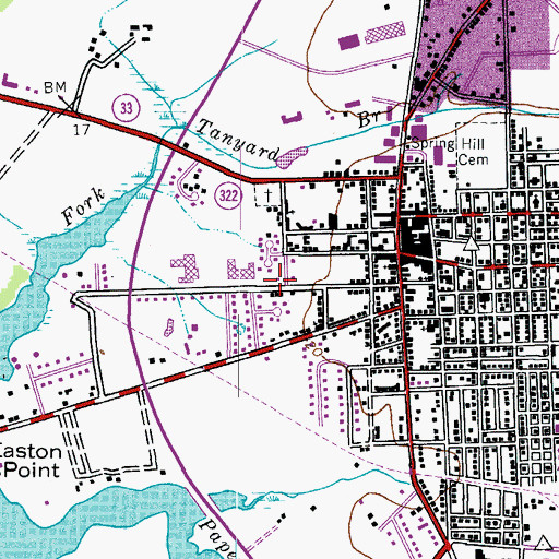 Topographic Map of Union Baptist Church, MD