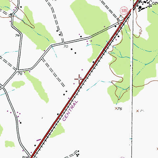 Topographic Map of Upper County Elementary School, MD