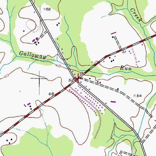 Topographic Map of Walkertown, MD
