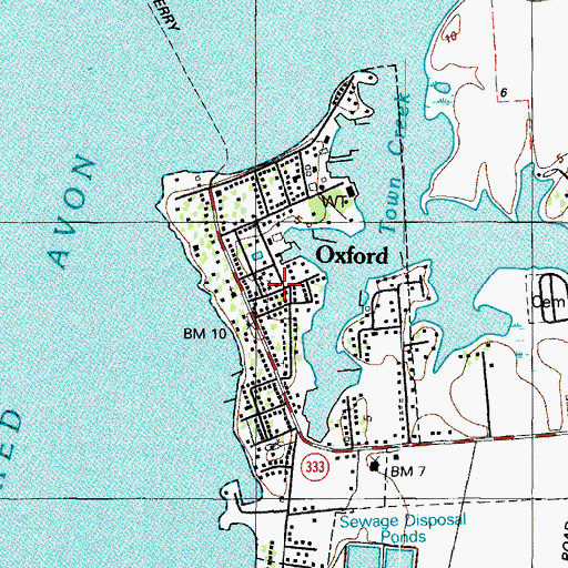 Topographic Map of Water United Methodist Church, MD