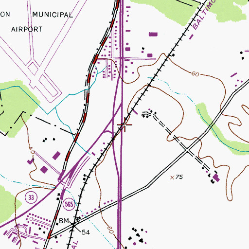 Topographic Map of West Galloway, MD