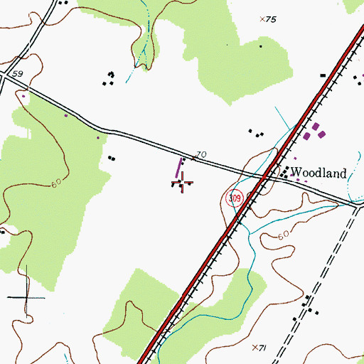 Topographic Map of Wilke Farms, MD