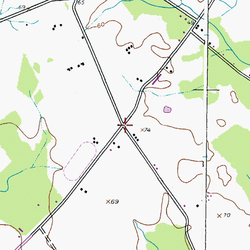 Topographic Map of Williamsburg (historical), MD