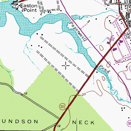 Topographic Map of Woodland, MD