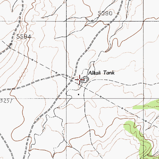 Topographic Map of Alkali Tank, AZ