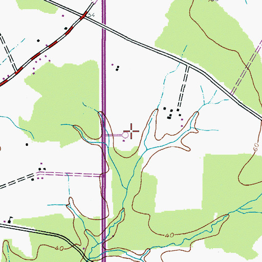 Topographic Map of Woodlawn Memorial Park, MD