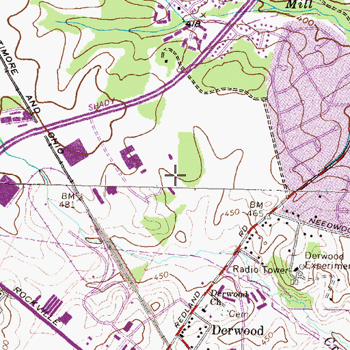 Topographic Map of Central Maintenance Depot, MD