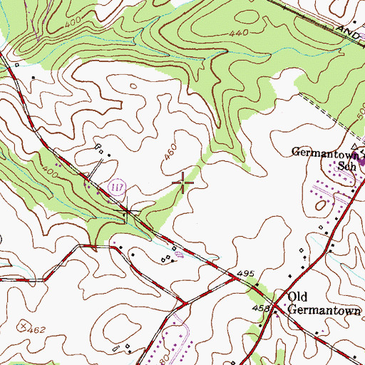 Topographic Map of Messiah Lutheran Church, MD
