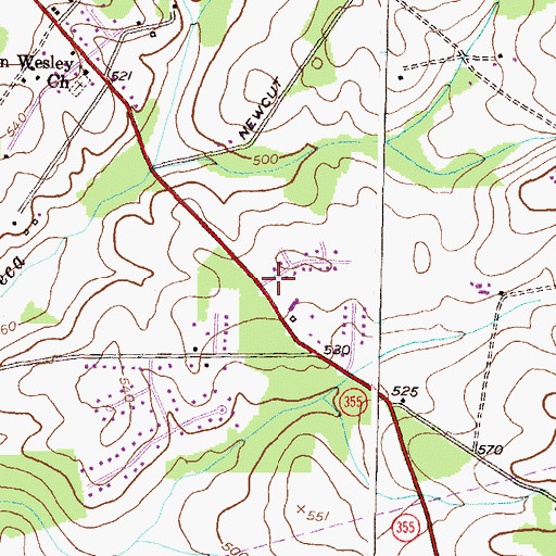 Topographic Map of Greenridge Baptist Church, MD